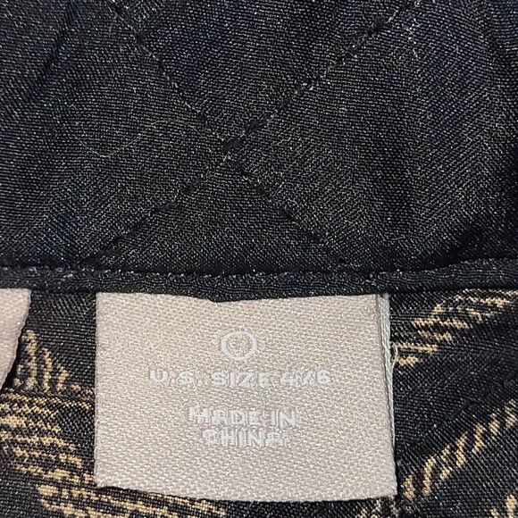 Chico's  Black X-Small Quilted Jacket Plaid Lining Collared Buttons Lightweight - Picture 2 of 15